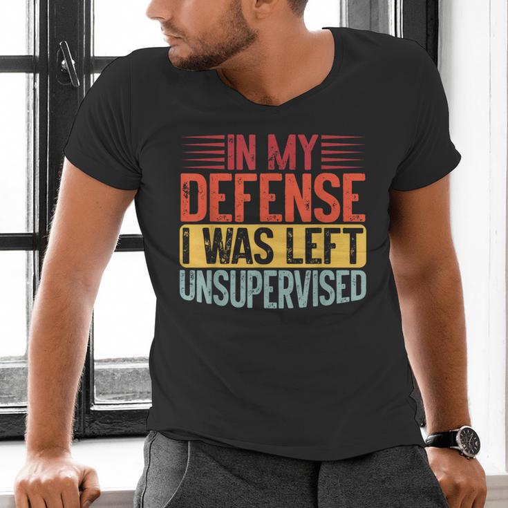 In My Defense i Was Left Unsupervised Introvert Men's V-Neck T-Shirt In My Defense i Was Left Unsupervised Introvert Men's V-Neck T-Shirt