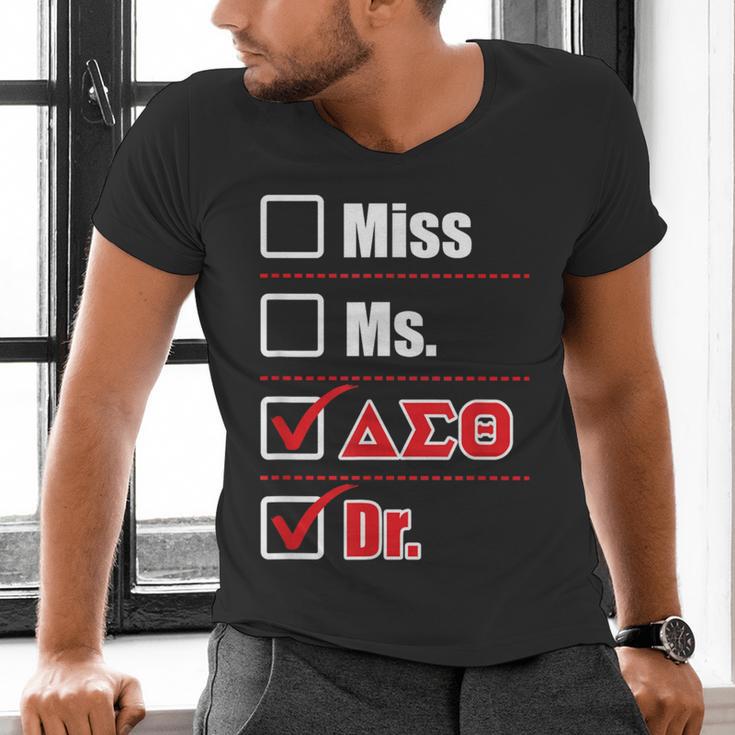 Delta Sigma Theta Sorority Delta Doctor Graduation Men's V-Neck T-Shirt
