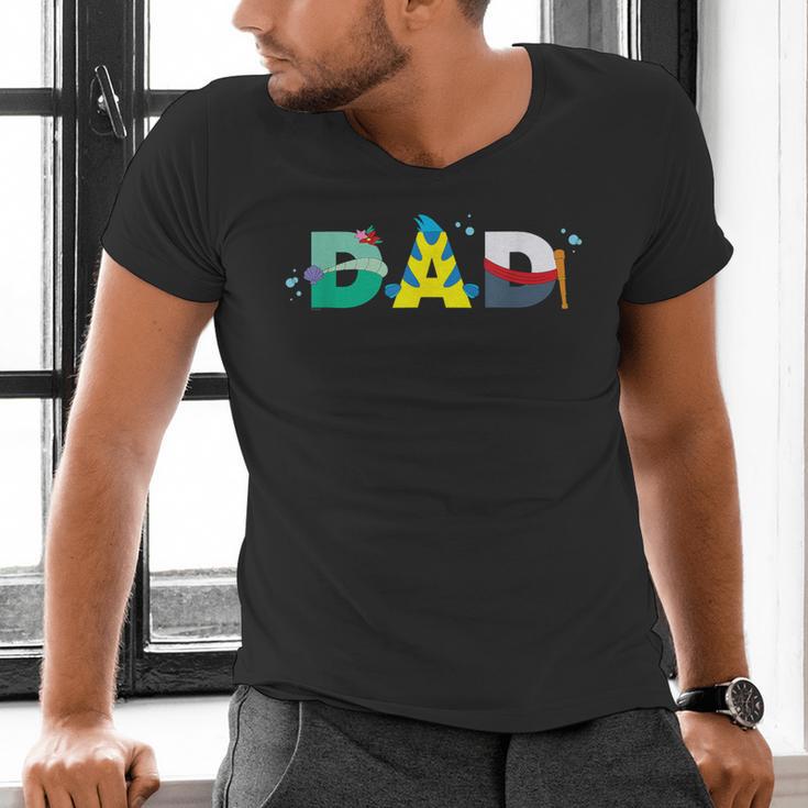 Disney The Little Mermaid Ariel Father’s Day Birthday Dad Men's V-Neck T-Shirt