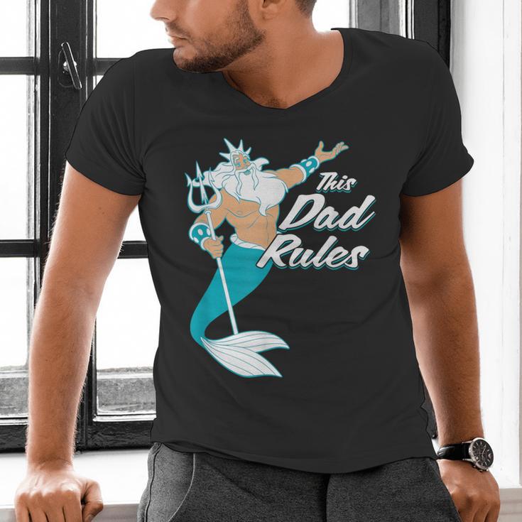 Disney The Little Mermaid King Triton Dad Men's V-Neck T-Shirt