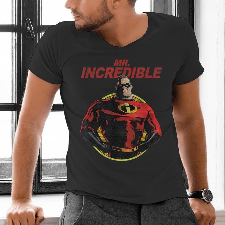 Disney Pixar The Incredibles 2 Mr Incredible Vintage Dad Men's V-Neck T-Shirt