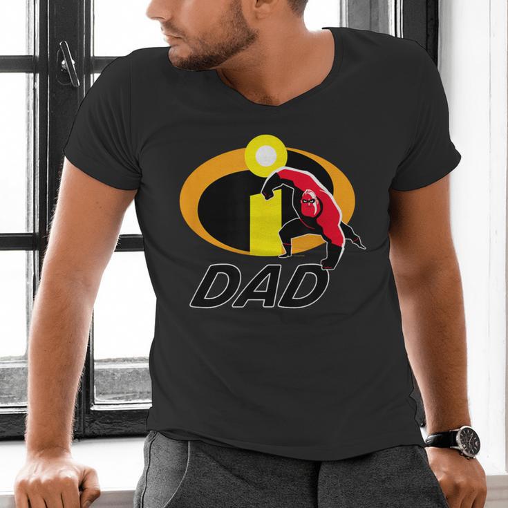 Disney And Pixar's The Incredibles Mr Incredible Dad Family Men's V-Neck T-Shirt Disney And Pixar's The Incredibles Mr Incredible Dad Family Men's V-Neck T-Shirt