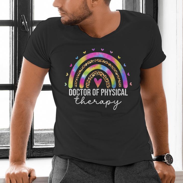 Doctor Of Physical Therapy Therapist DPT Graduation Rainbow Men's V-Neck T-Shirt