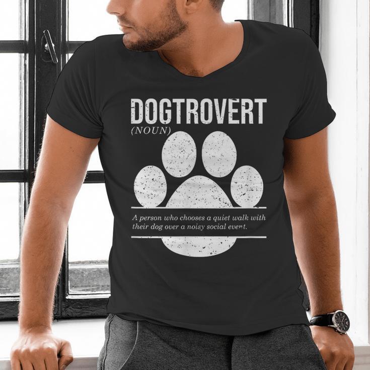 Dogtrovert Definition Introvert Dog Lover For Men Women Girls Kids Men's V-Neck T-Shirt