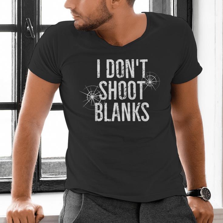 I Don't Shoot Blanks Dad Pregnancy Announcement T-Shirt Men's V-Neck T-Shirt