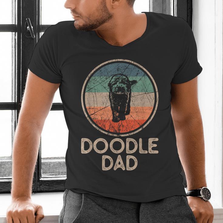 Doodle Dog Vintage Doodle Dad Small Men's V-Neck T-Shirt