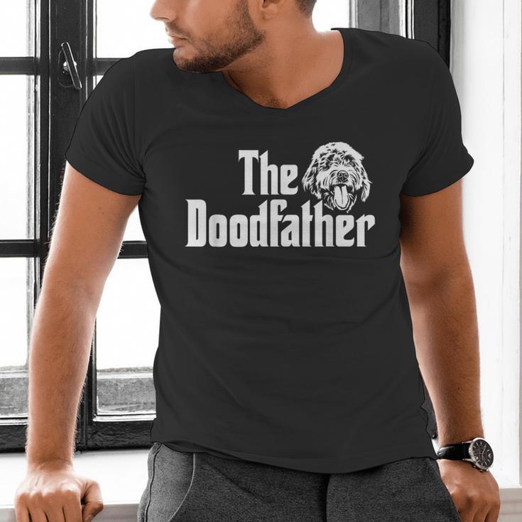 The Doodlefather Golden Doodle Dad Dog Goldendoodle Men's V-Neck T-Shirt The Doodlefather Golden Doodle Dad Dog Goldendoodle Men's V-Neck T-Shirt