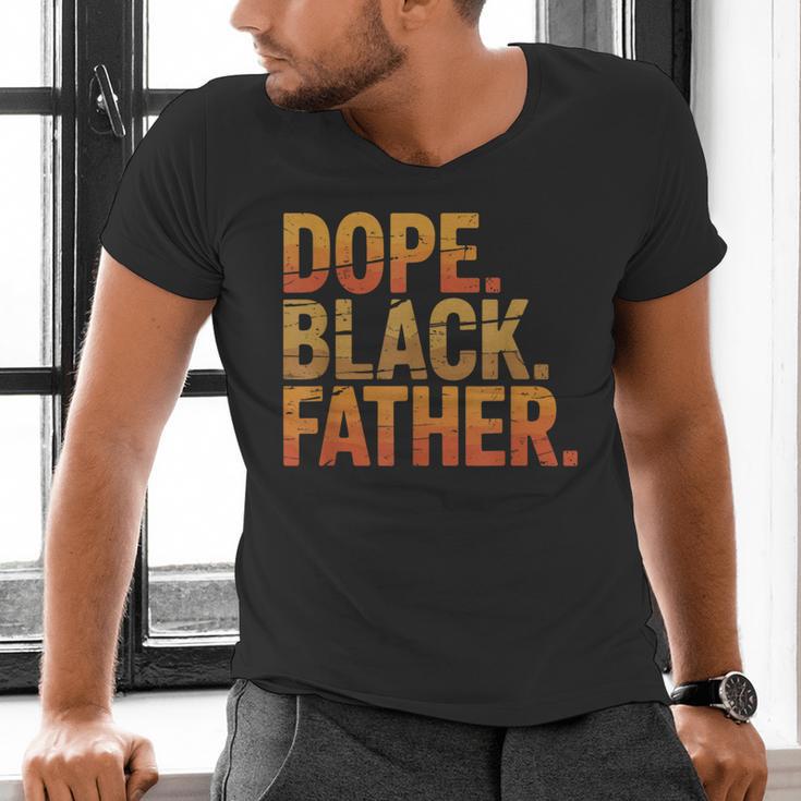 Dope Father African Pride Dad Papa Daddy Fathers Day Men's V-Neck T-Shirt