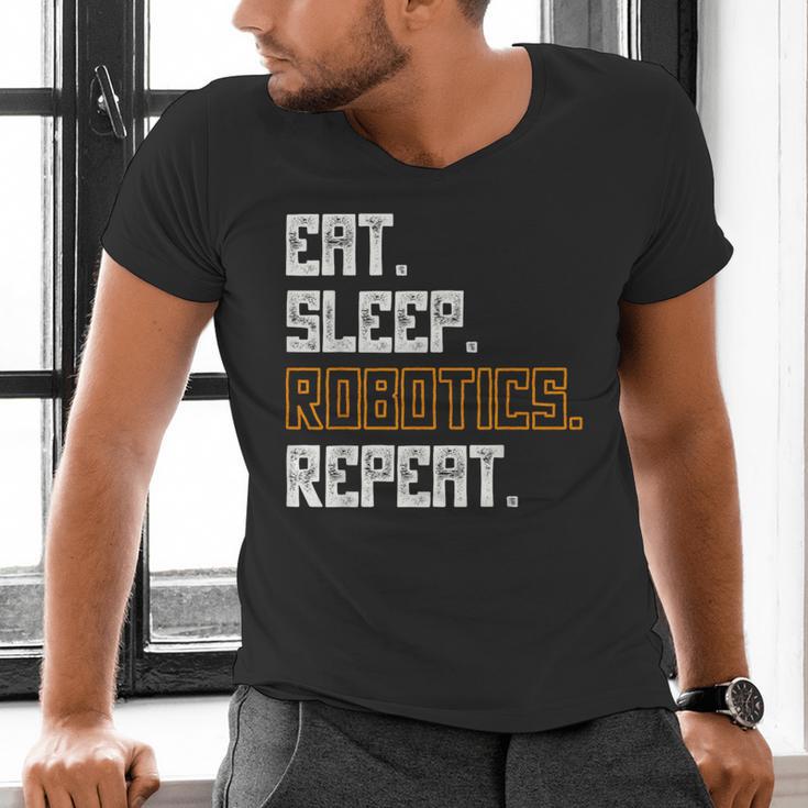 Eat Sleep Robotics Repeat Shirt Graduation Men's V-Neck T-Shirt