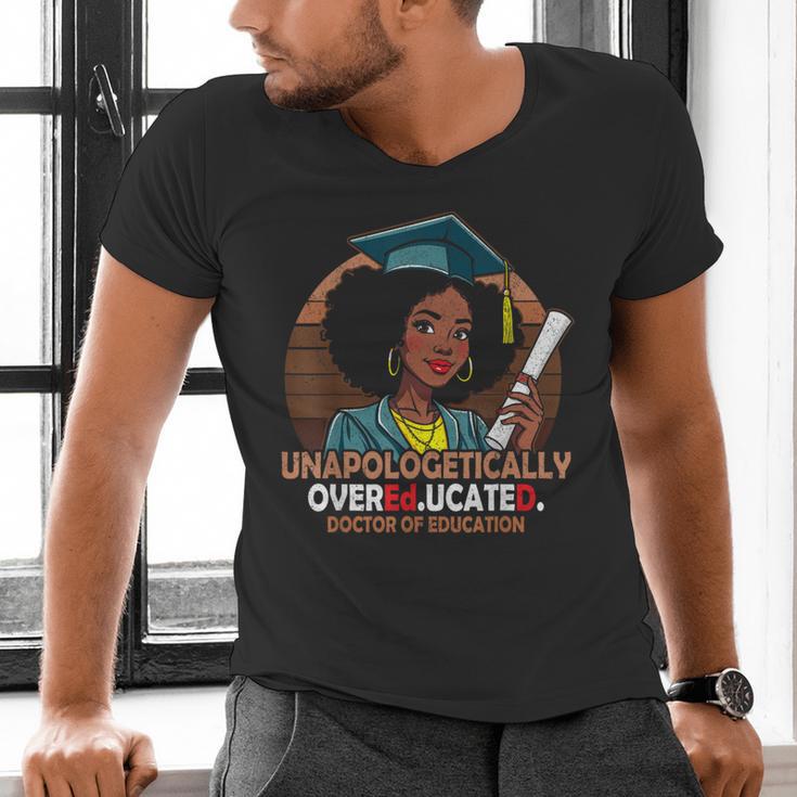 EdD Black Girls Doctor Of Education Graduation Black Women Men's V-Neck T-Shirt