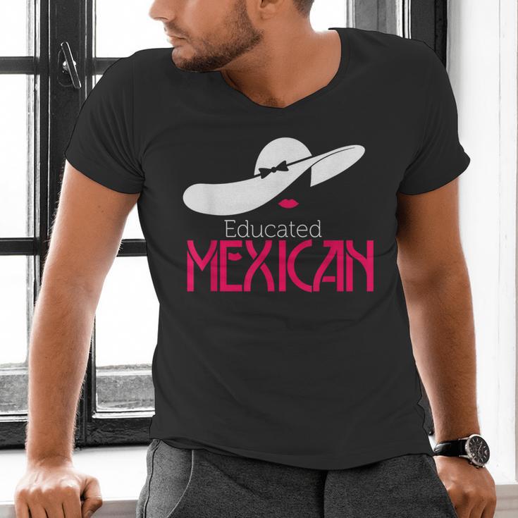 Educated Mexican Graduation Shirt For Women Men's V-Neck T-Shirt