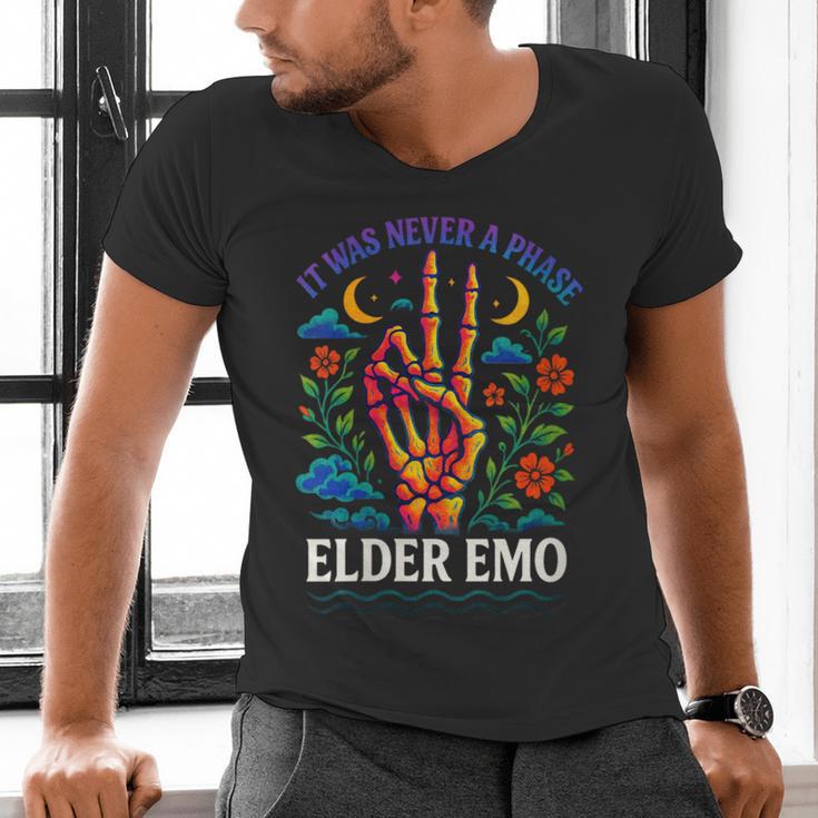 Elder Emo Nostalgia Skeleton Hand Men's V-Neck T-Shirt
