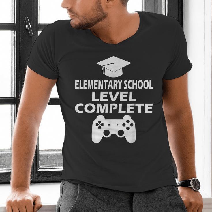 Elementary School Level Complete Gamer Graduation Day 2024 Men's V-Neck T-Shirt