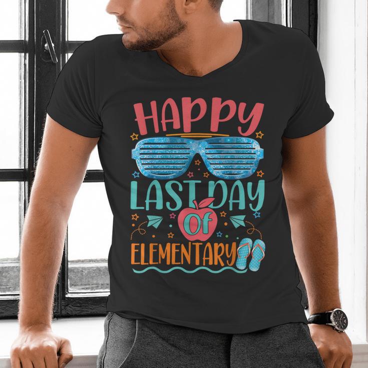 Elementary Teacher Student Graduation Last Day School Men's V-Neck T-Shirt