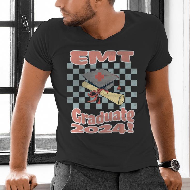 EMT Graduation Class Of 2024 Emergency Medical Tech Medic Men's V-Neck T-Shirt