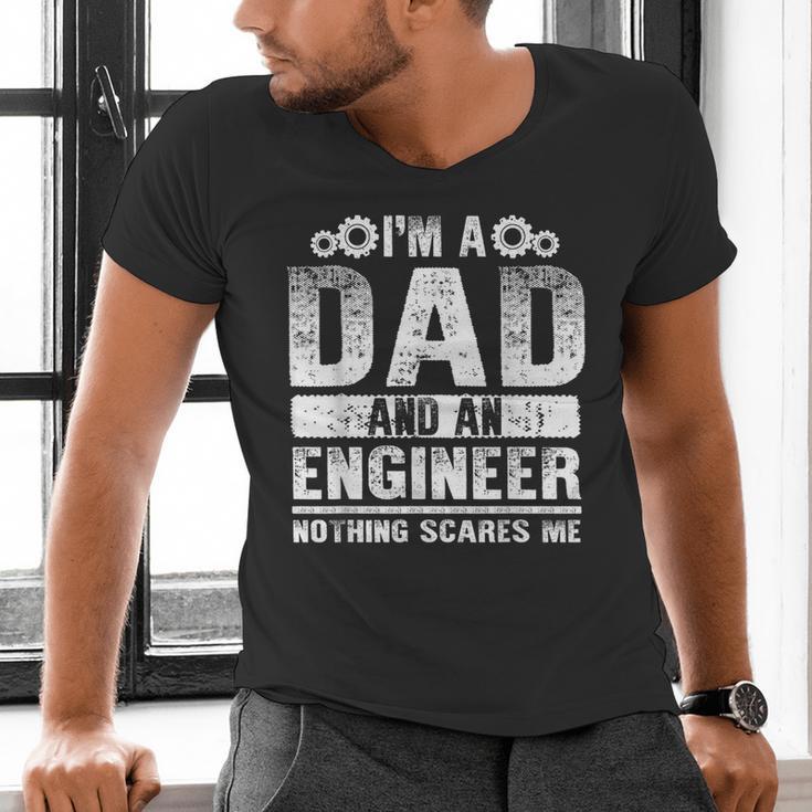 Engineer Dad Art For Men Father Day Engineering Lovers Men's V-Neck T-Shirt Engineer Dad Art For Men Father Day Engineering Lovers Men's V-Neck T-Shirt