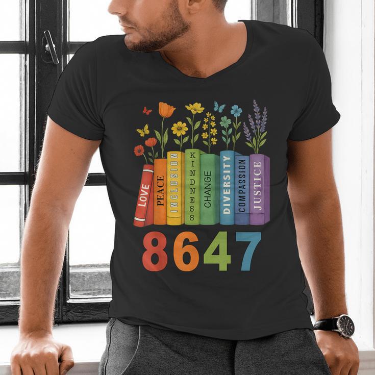 Equal Rights Book Flower Resist 86 47 Feminist Women Rights Men's V-Neck T-Shirt Equal Rights Book Flower Resist 86 47 Feminist Women Rights Men's V-Neck T-Shirt