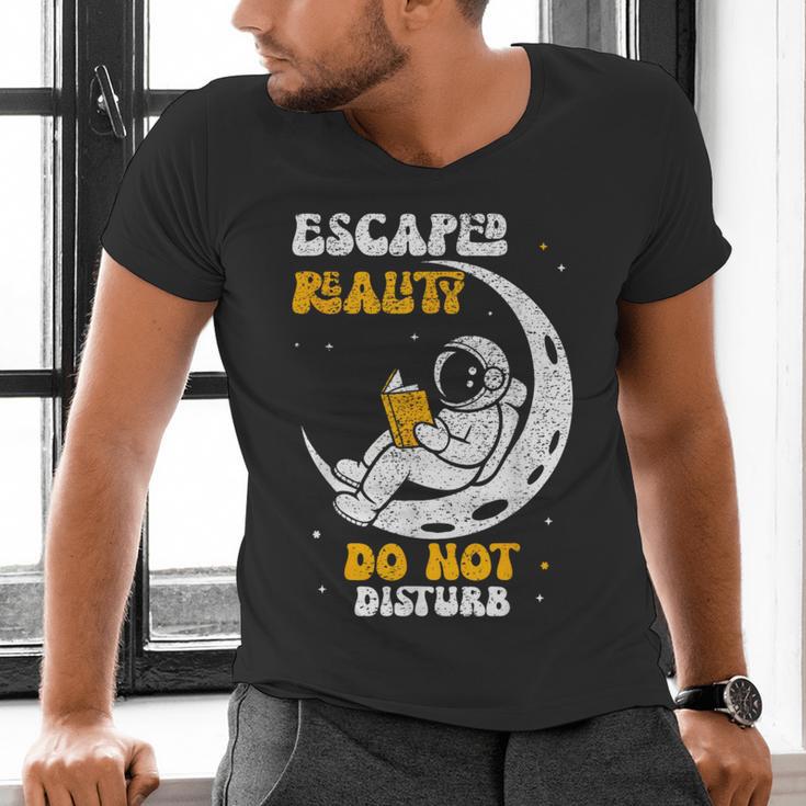 Escaped Reality Do Not Disturb Book Lover Men's V-Neck T-Shirt