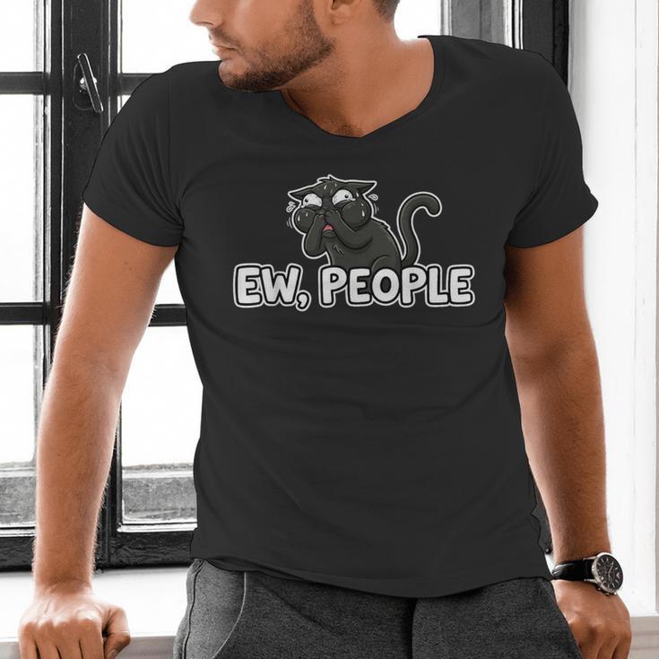 Ew People Cat Anti Social Introvert Men's V-Neck T-Shirt Ew People Cat Anti Social Introvert Men's V-Neck T-Shirt