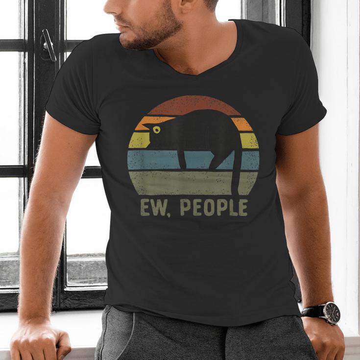 Ew People Cat Lazy Introvert Anti Social Men's V-Neck T-Shirt