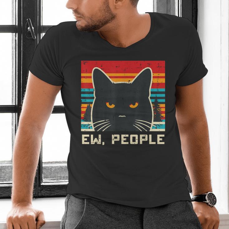 Ew People Cat Saying Introvert Women Men Kids Men's V-Neck T-Shirt Ew People Cat Saying Introvert Women Men Kids Men's V-Neck T-Shirt
