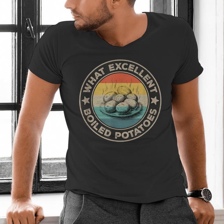 What Excellent Boiled Potatoes Retro Book Vintage Literature Men's V-Neck T-Shirt What Excellent Boiled Potatoes Retro Book Vintage Literature Men's V-Neck T-Shirt