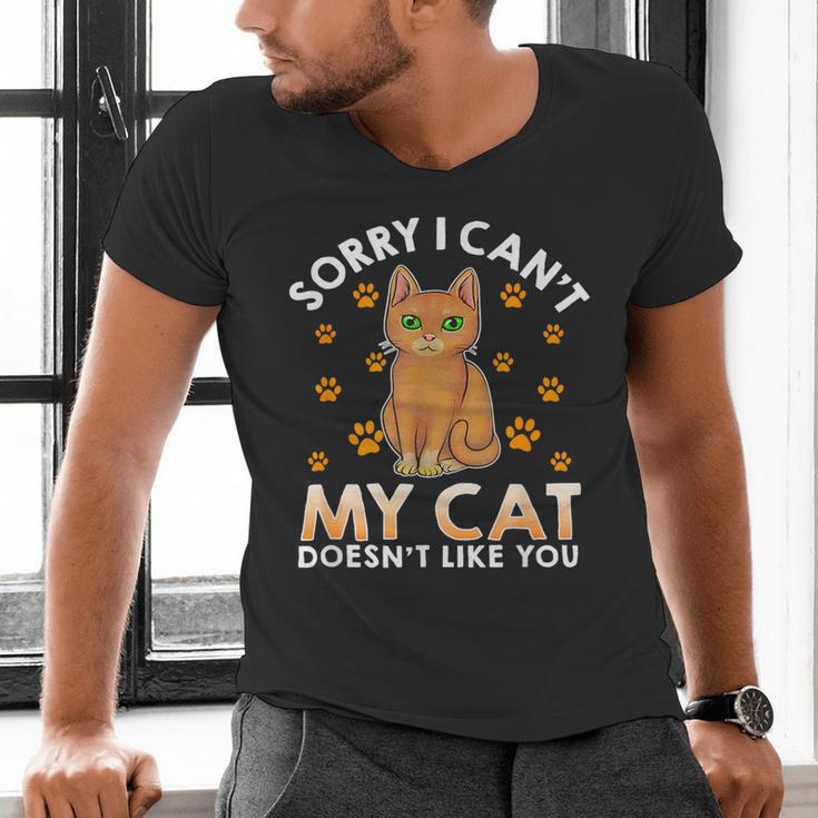 Excuse For Introverts My Cat Doesnt Like You Cat Men's V-Neck T-Shirt Excuse For Introverts My Cat Doesnt Like You Cat Men's V-Neck T-Shirt