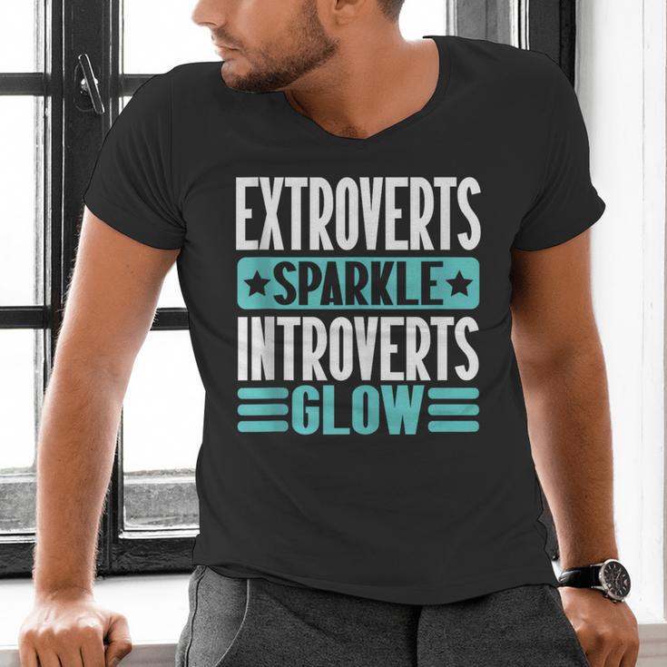 Extroverts Sparkle Introverts Glow Introvert Men's V-Neck T-Shirt Extroverts Sparkle Introverts Glow Introvert Men's V-Neck T-Shirt