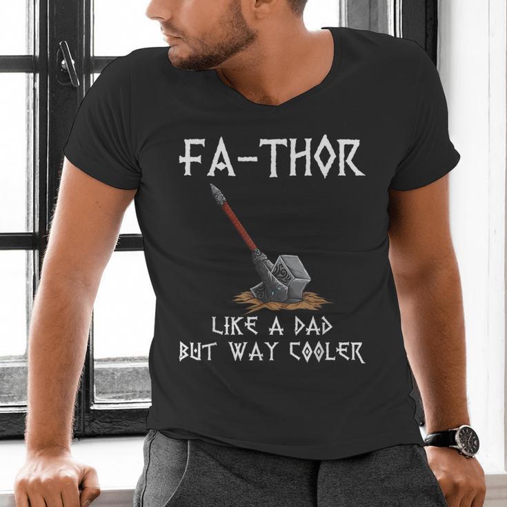 FA-Thor Fathers Day Tshirt Dad Father Men's V-Neck T-Shirt