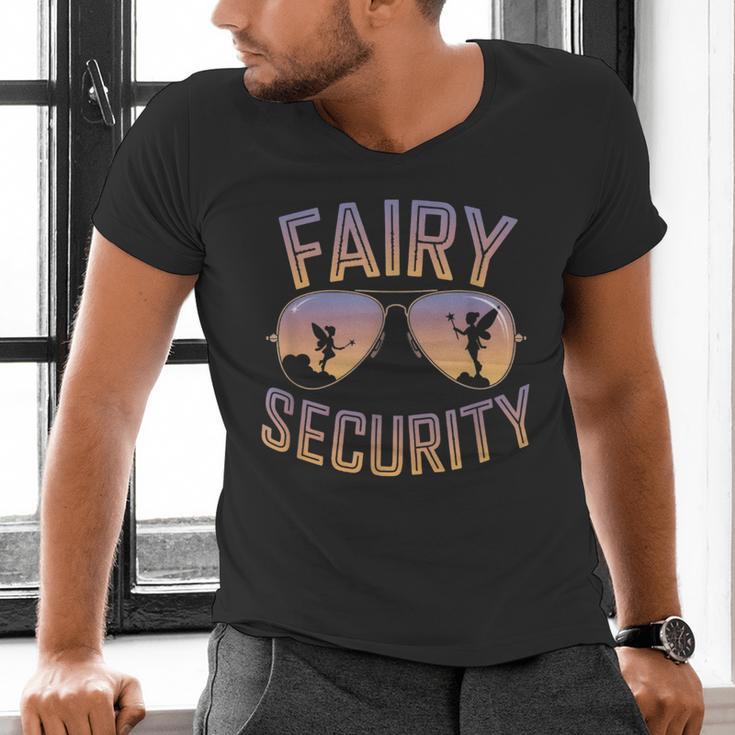 Fairy Security Birthday Family Halloween Costume Dad Mom Men's V-Neck T-Shirt