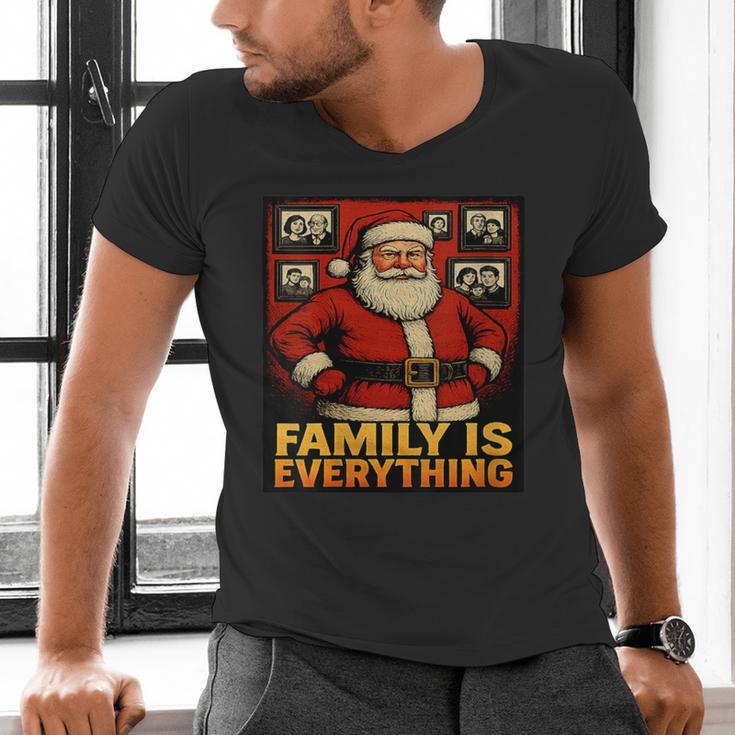 Family Christmas Retro Santa Holiday Nostalgia Vibes Men's V-Neck T-Shirt