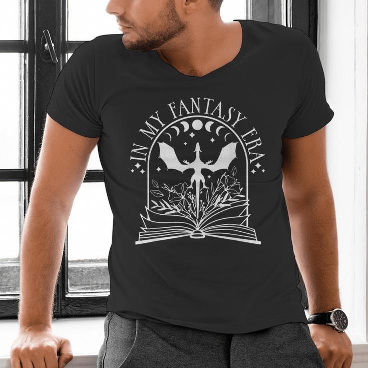 In My Fantasy Era Fantasy Book Book Reader Book Fantasy Men's V-Neck T-Shirt
