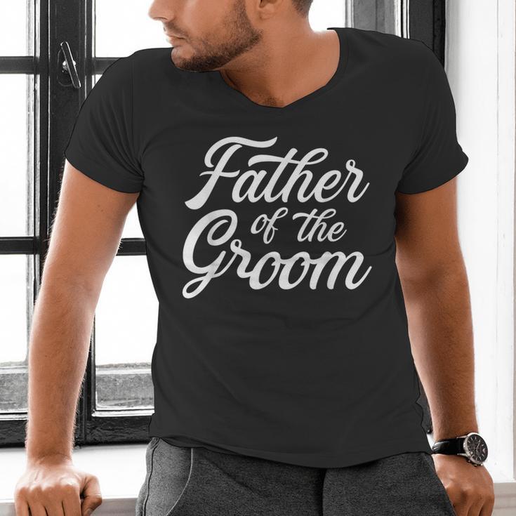 Father Of The Groom Dad For Wedding Or Bachelor Party Small Men's V-Neck T-Shirt