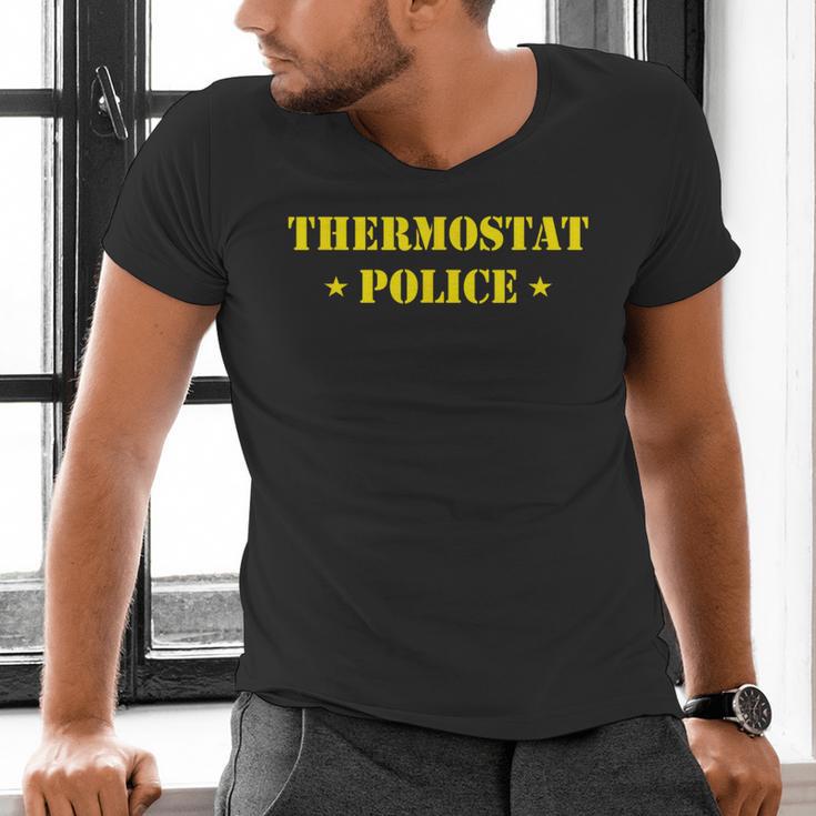 Father For Men Thermostat Police Dad Men's V-Neck T-Shirt