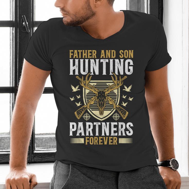 Father And Son Hunting Partners Dad And Son Hunting Buddies Men's V-Neck T-Shirt