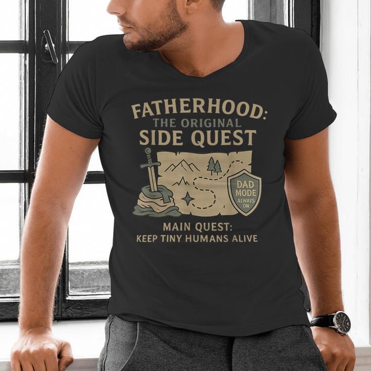 Fatherhood The Original Side Quest Dad Mode Men's V-Neck T-Shirt