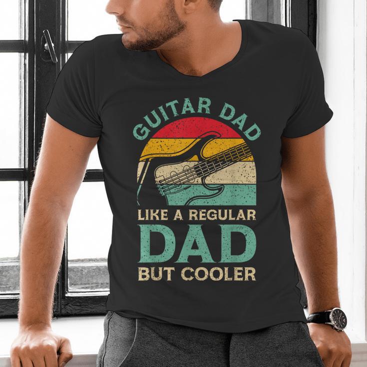 Fathers Day Guitar Dad For Guitarist Music Lover Dad Men's V-Neck T-Shirt