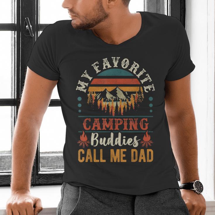 My Favorite Camping Buddies Call Me Dad Father Sayings Men's V-Neck T-Shirt My Favorite Camping Buddies Call Me Dad Father Sayings Men's V-Neck T-Shirt