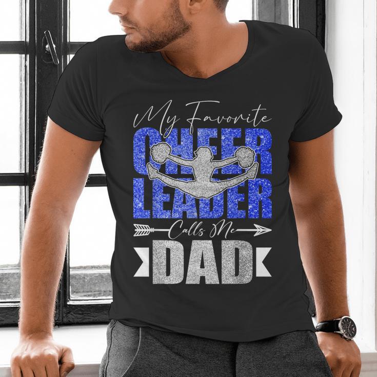 My Favorite Cheerleader Calls Me Dad Cheer Dad Fathers Day Men's V-Neck T-Shirt