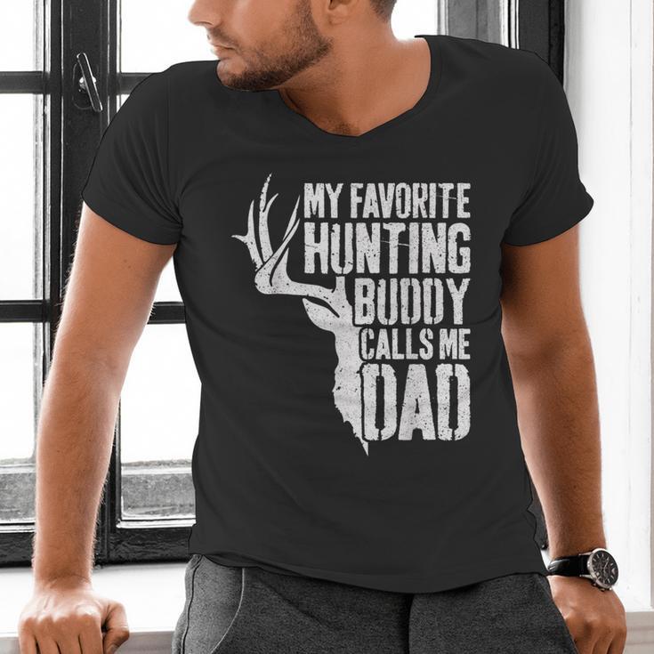My Favorite Hunting Buddy Calls Me Dad Shirt Men Deer Hunter Men's V-Neck T-Shirt
