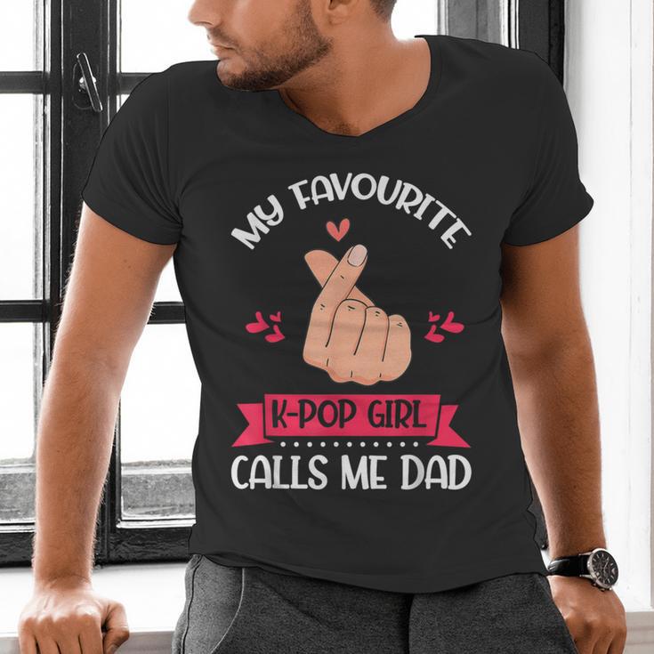 My Favorite K-Pop Girl Calls Me Dad K-Pop Girl Men's V-Neck T-Shirt