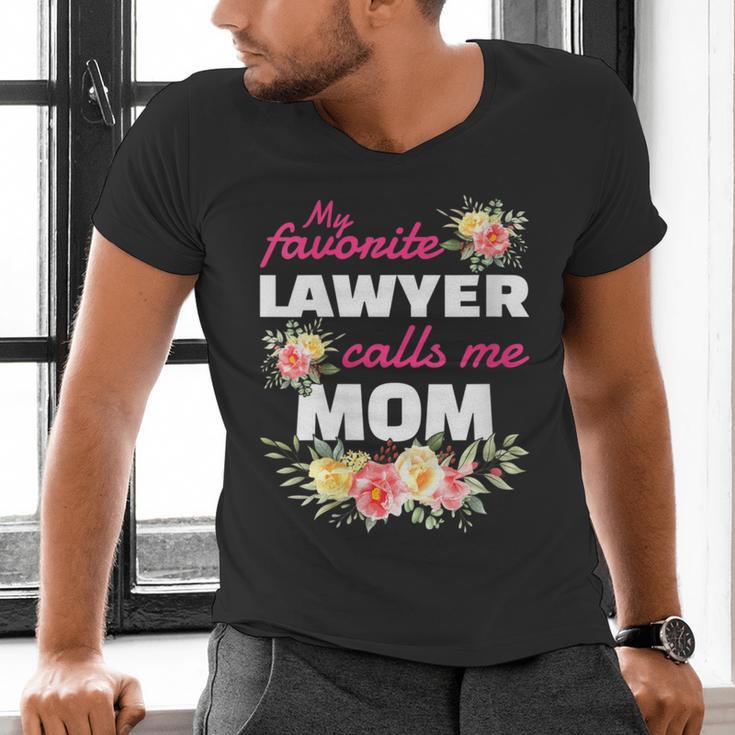 My Favorite Lawyer Calls Me Mom Graduation Men's V-Neck T-Shirt