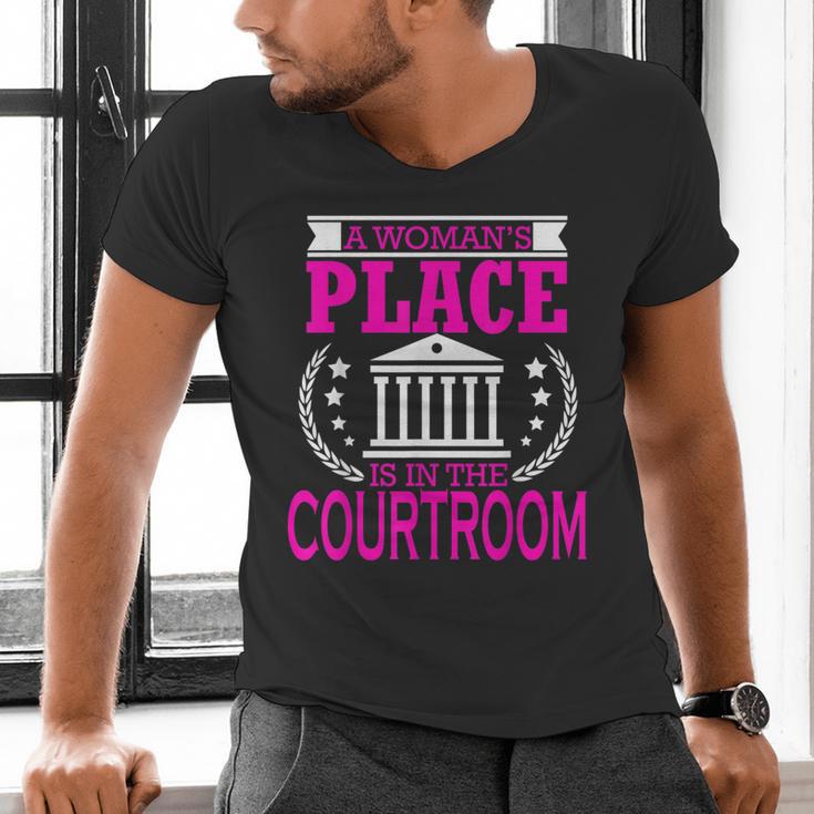 Female Lawyer Women Law Student Graduation Bar Exam Men's V-Neck T-Shirt
