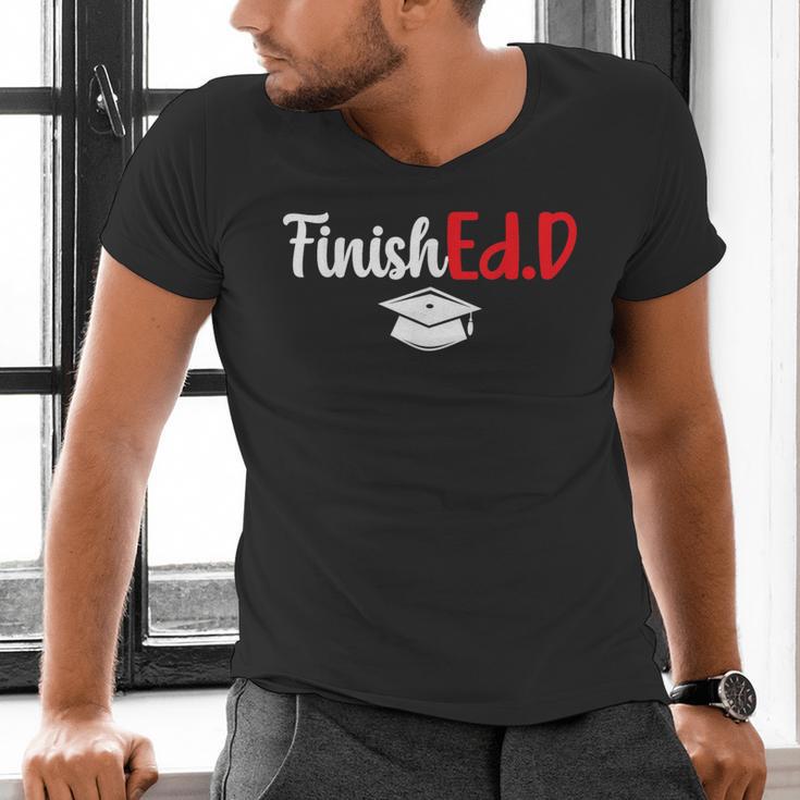 FinishEdD Doctor Of Education Graduate EdD Graduation Men's V-Neck T-Shirt