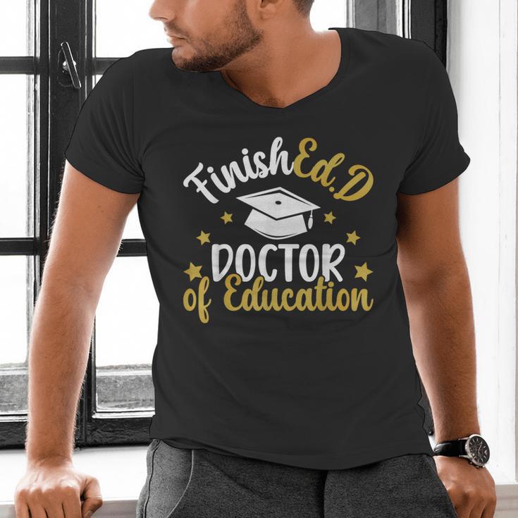 FinishEdD Doctor Of Education Graduation EdD Graduate Men's V-Neck T-Shirt