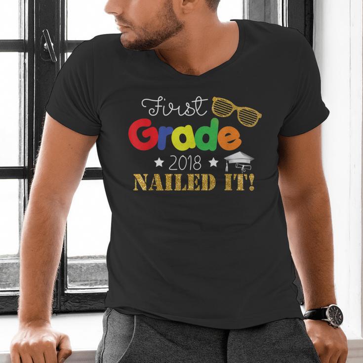 First 1st Grade 2018 Nailed It Graduation Shirt Men's V-Neck T-Shirt
