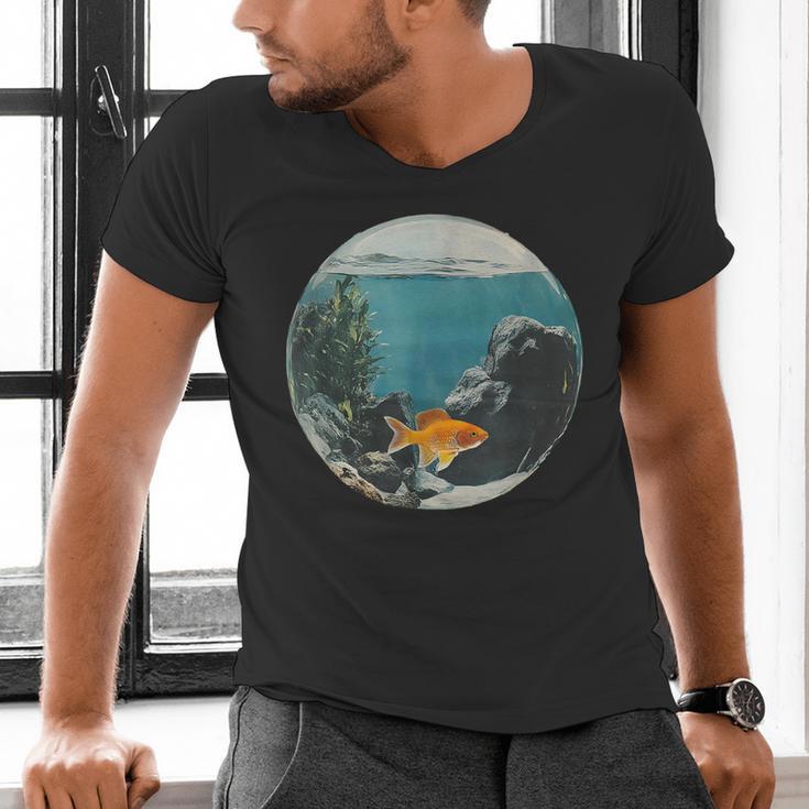 Fish Bowl Frutiger Aero Y2K Retro Vibes Men's V-Neck T-Shirt Fish Bowl Frutiger Aero Y2K Retro Vibes Men's V-Neck T-Shirt