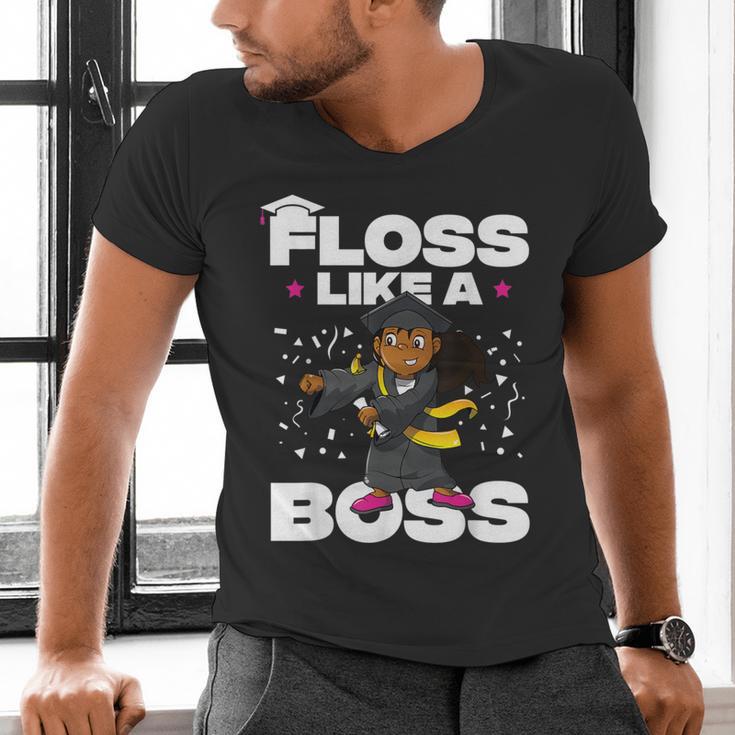 Floss Like A Boss Shirt Class Of 2019 Graduation Kids Men's V-Neck T-Shirt