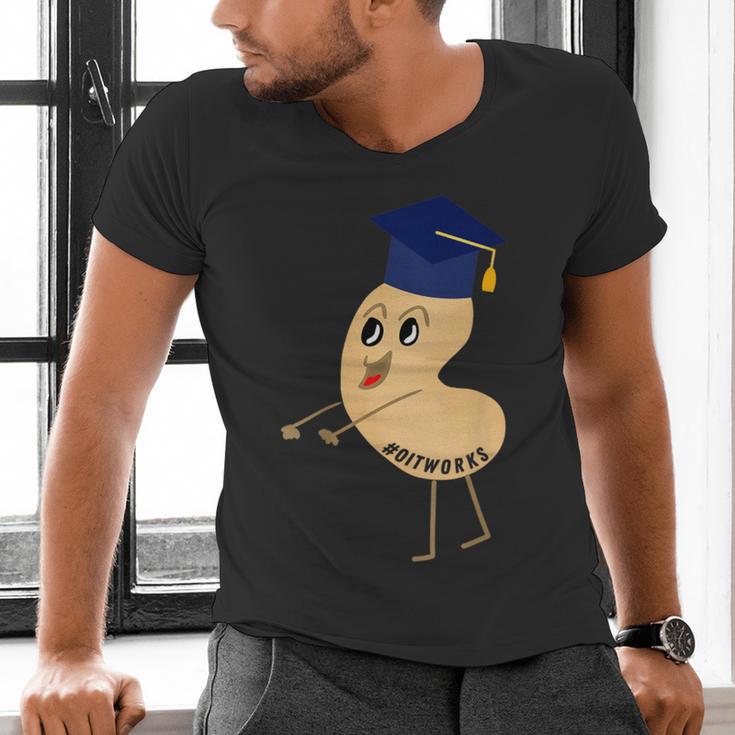 Flossing Cashew OIT For Tree Nut OIT Graduation Men's V-Neck T-Shirt
