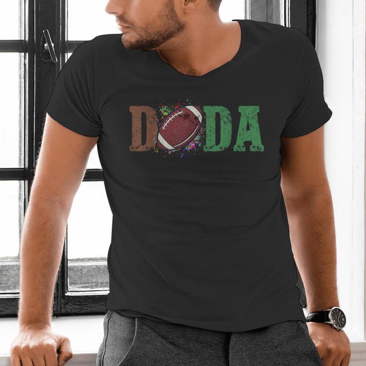 Football Dada 1st Birthday Men's V-Neck T-Shirt Football Dada 1st Birthday Men's V-Neck T-Shirt